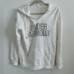 Women’s white Under Armour hoodie. Size S.